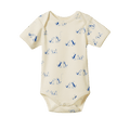 Short Sleeve Bodysuit - Dog Walk Print