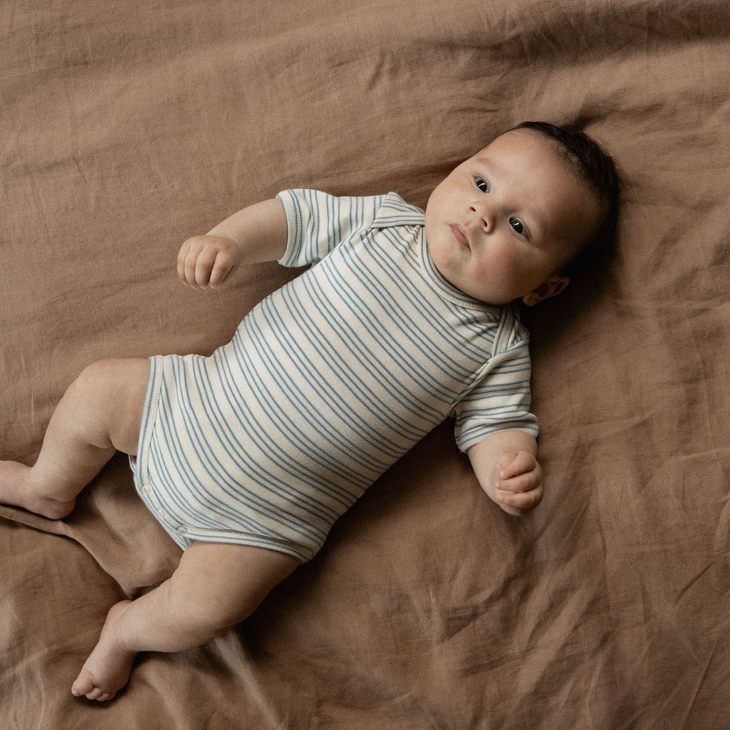 Short Sleeve Bodysuit - Stripe Trio