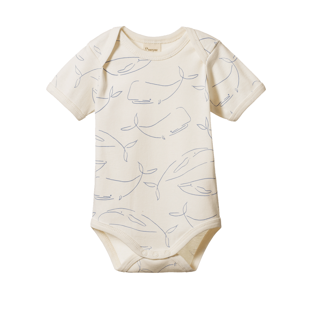 Nature Baby Short Sleeve Bodysuit - Whale Print