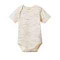 Short Sleeve Bodysuit - Whale Print