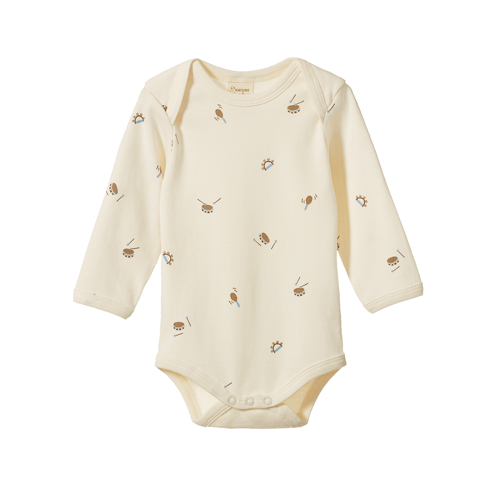 Longsleeve Bodysuit - Mini Music Print