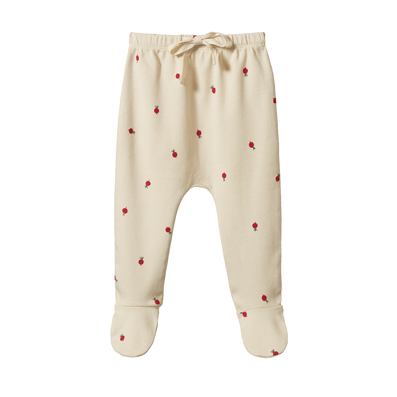 Footed Rompers - Radish Print