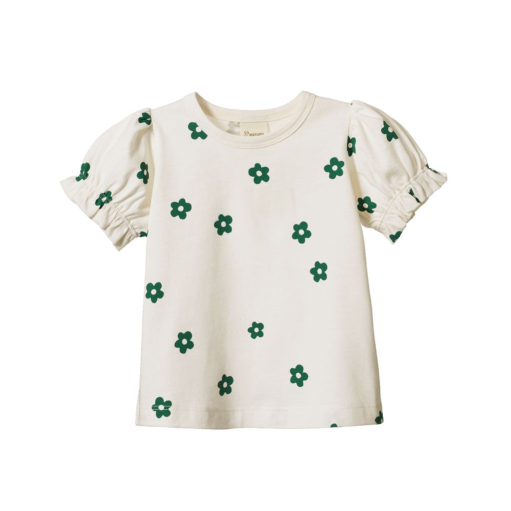 Nature Baby Bubbles Tee - Flora Natural Print