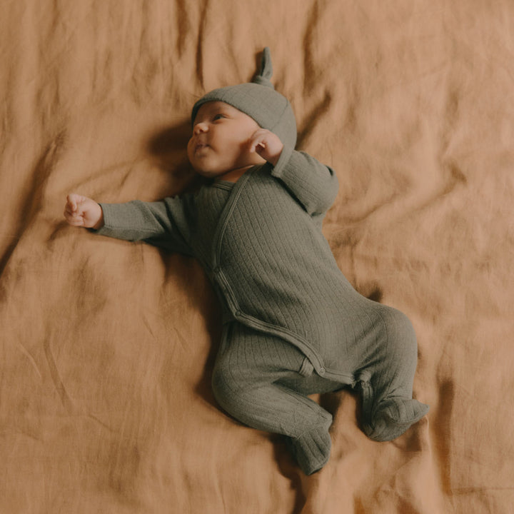 Nature Baby Kimono Stretch & Grow Pointelle -  Thyme