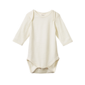 Merino Wool Long Sleeve Bodysuit - Natural