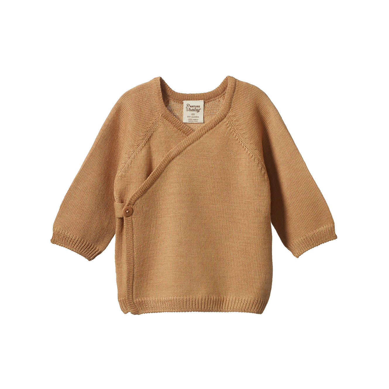 Merino Knit Kimono Jacket - Caramel
