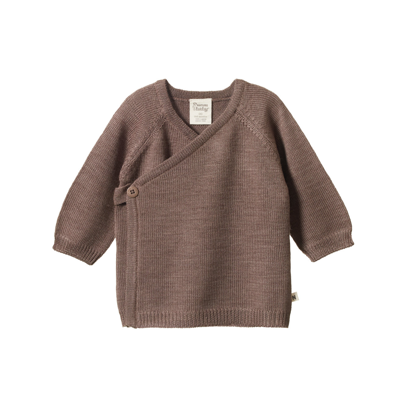 Nature Baby Merino Wool Knit Kimono Jacket - Cub Marl