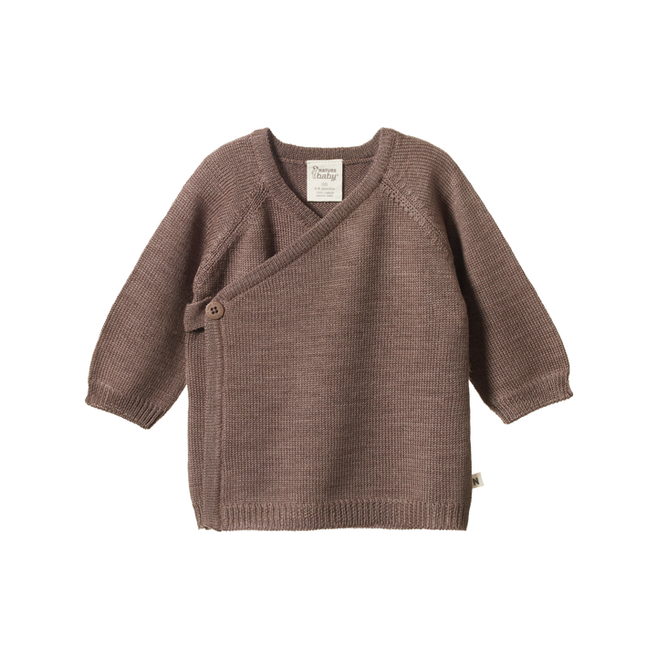 Nature Baby Merino Wool Knit Kimono Jacket - Cub Marl
