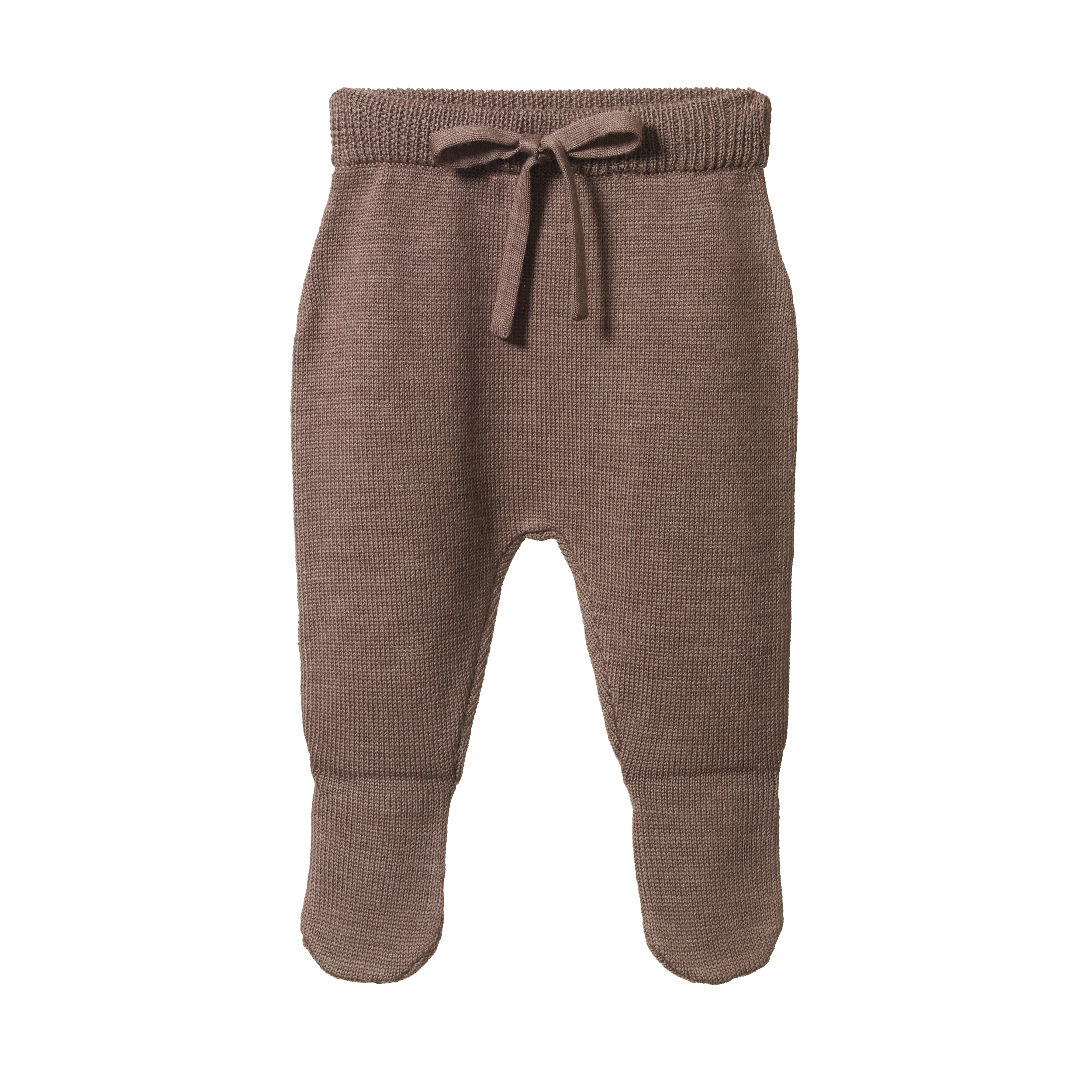 Nature Baby Merino Knit Footed Romper - Cub Marl