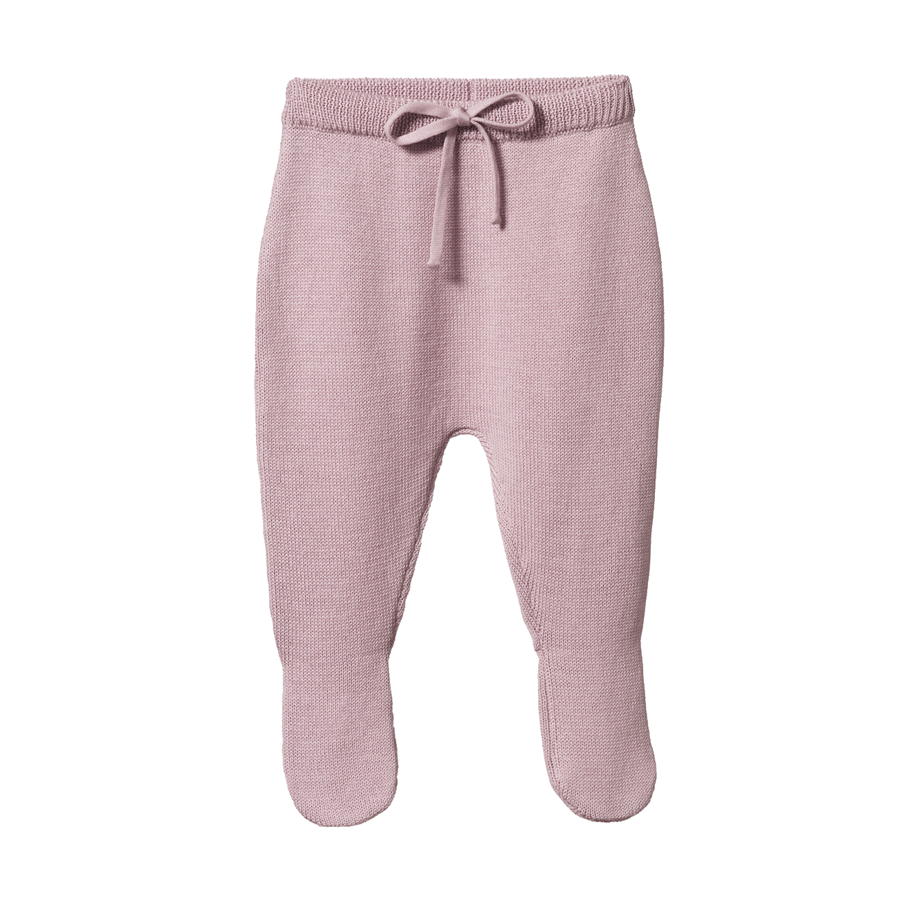 Merino Wool Knit Footed Rompers - Lilac