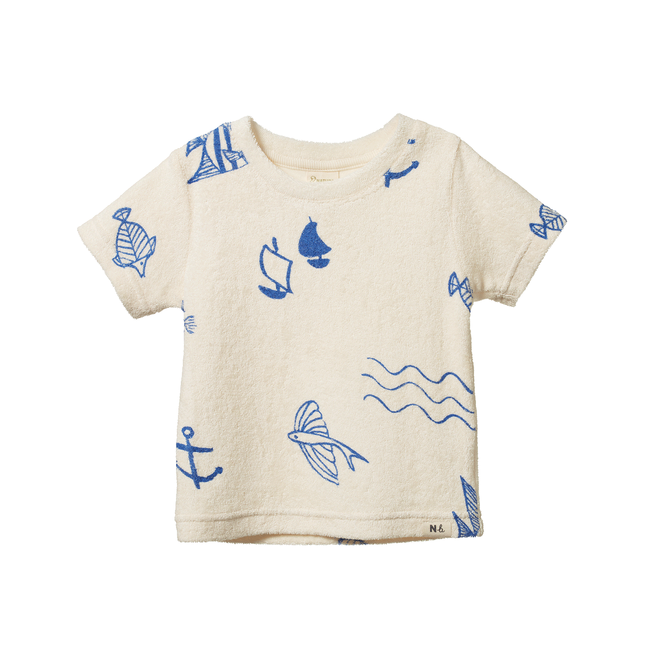 Nature Baby River Tee Terry - Atlantic Print Terry