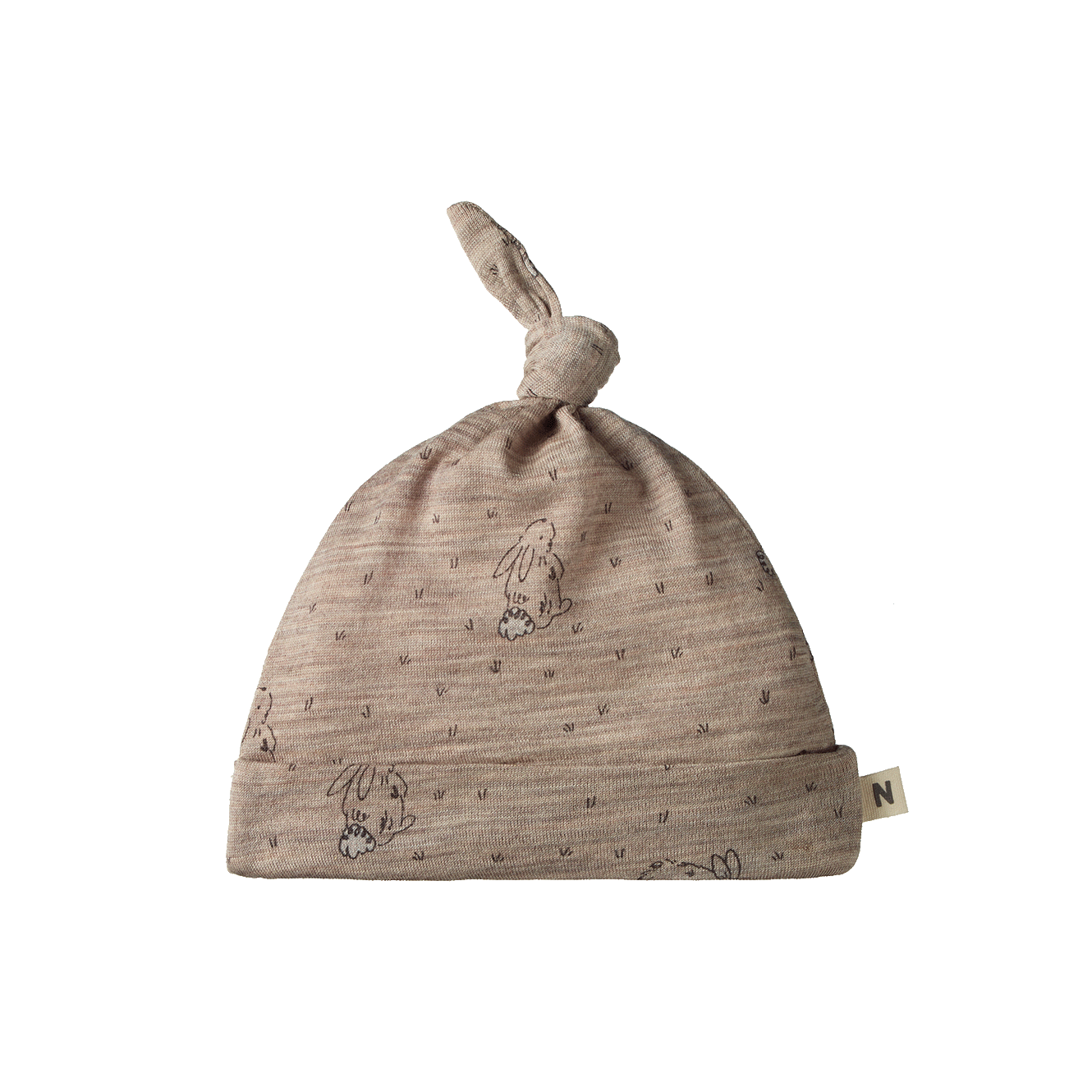 Merino Essentials Knotted Beanie - Bramble Burrow Print Merino