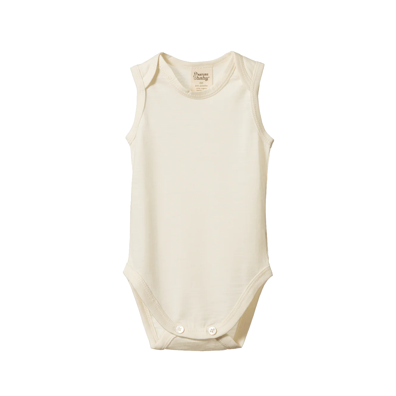 Merino Wool Singlet Bodysuit Natural
