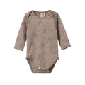 Merino Essentials Long Sleeve Bodysuit - Bramble Burrow Print Merino