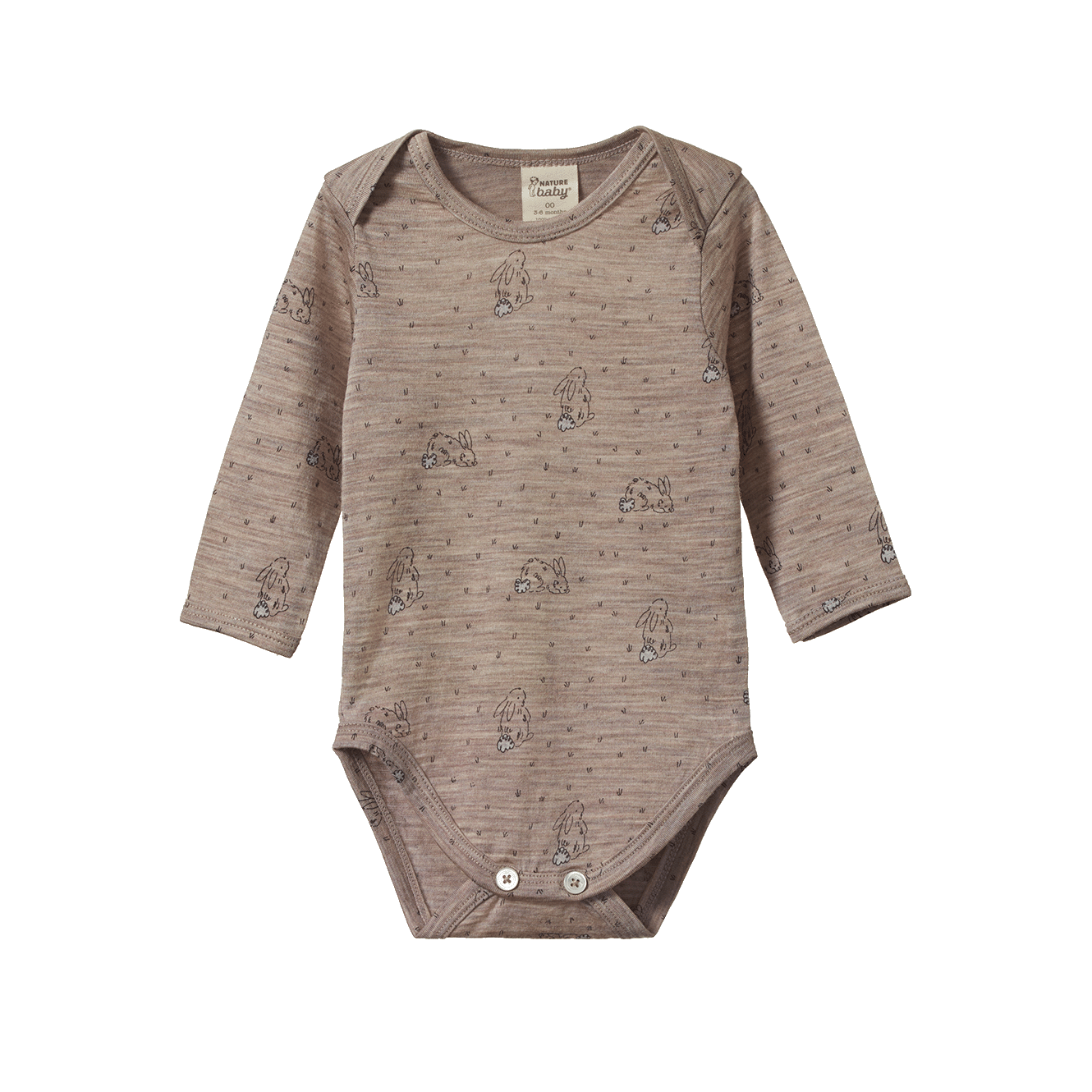 Merino Essentials Long Sleeve Bodysuit - Bramble Burrow Print Merino