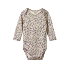Longsleeve Bodysuit Pointelle Briarwood Lilac Print