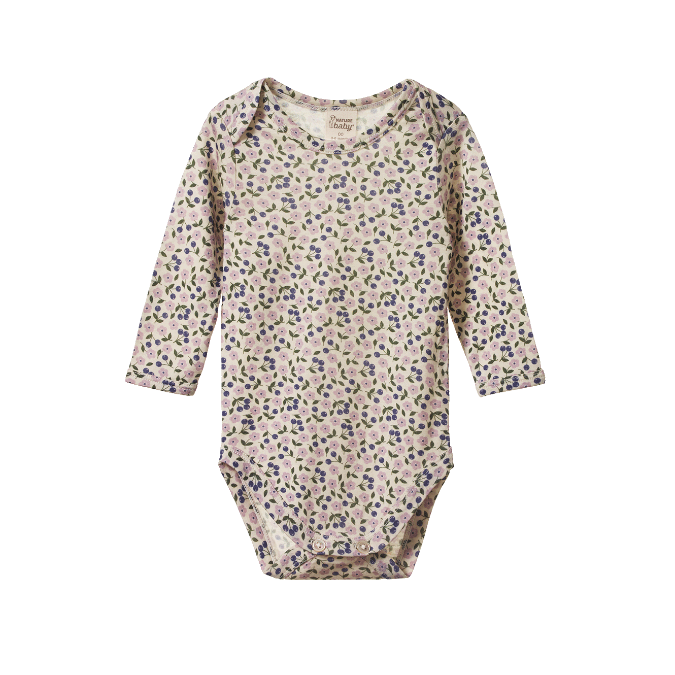 Longsleeve Bodysuit Pointelle Briarwood Lilac Print