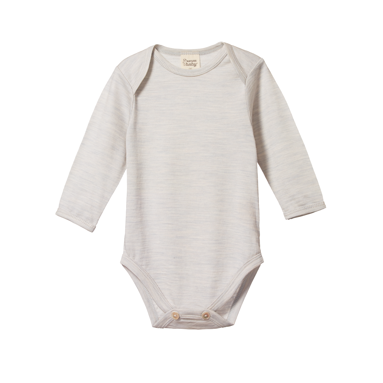 Merino Longsleeve Bodysuit Grey Marl