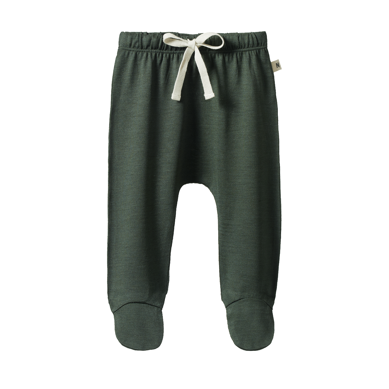 Merino Essentials Footed Rompers Thyme