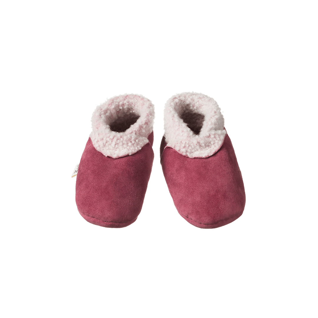 Nature Baby Lambskin Booties - Rhubarb