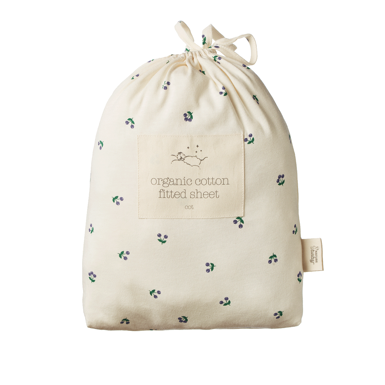 Fitted Sheet - Winter Berry Natural Print