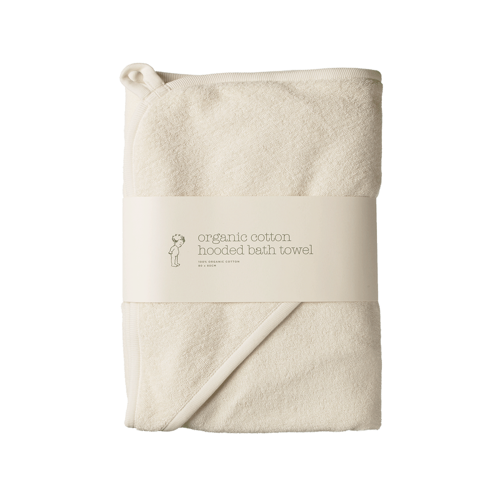 Org Cotton Hooded Towel - Natural