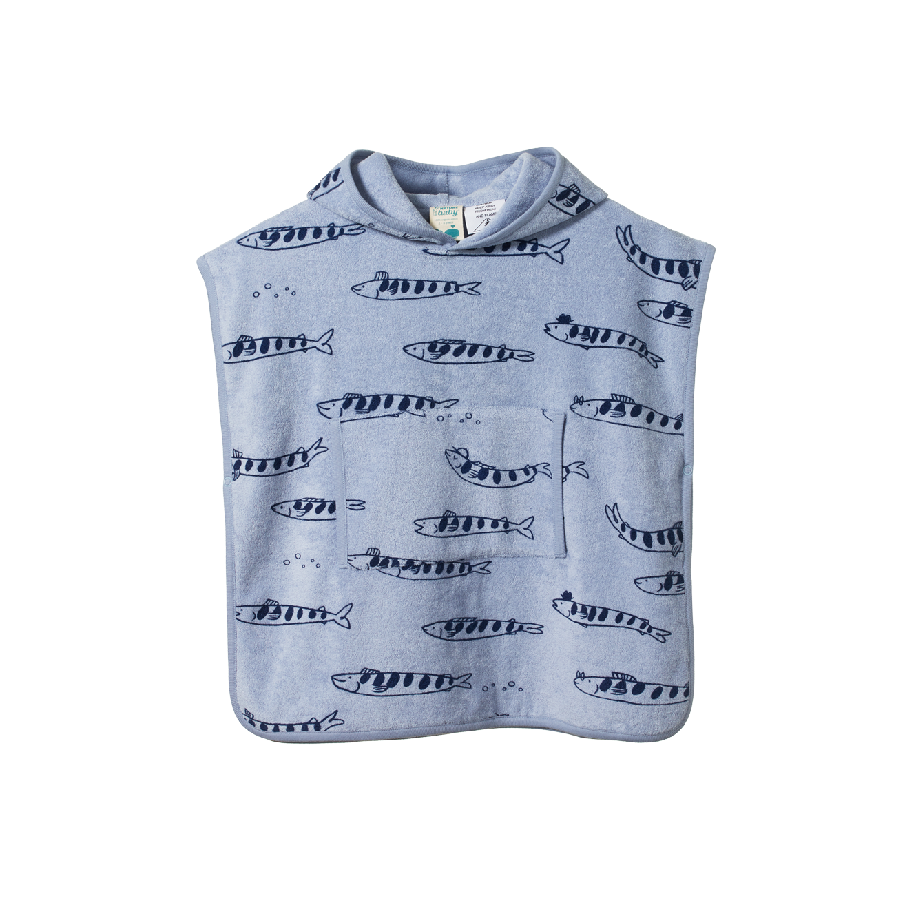 Hooded Poncho - South Seas Print Terry