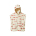 Hooded Poncho - South Seas Rose Dust Print Terry