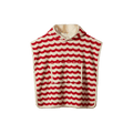 Poncho Towel - Waves Red Print