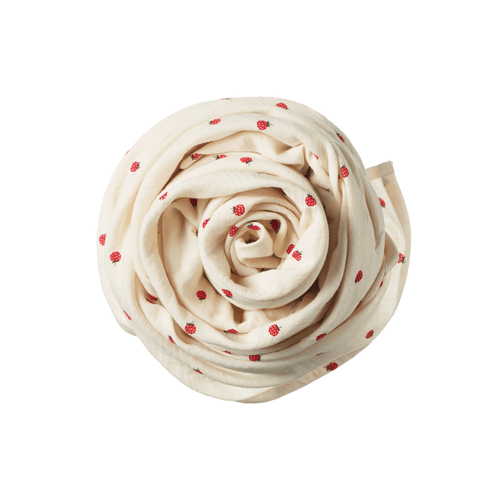Nature Baby Muslin Wrap - Raspberry Print