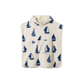Org Cotton Poncho Towel - Regatta Print Terry