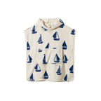 Org Cotton Poncho Towel - Regatta Print Terry
