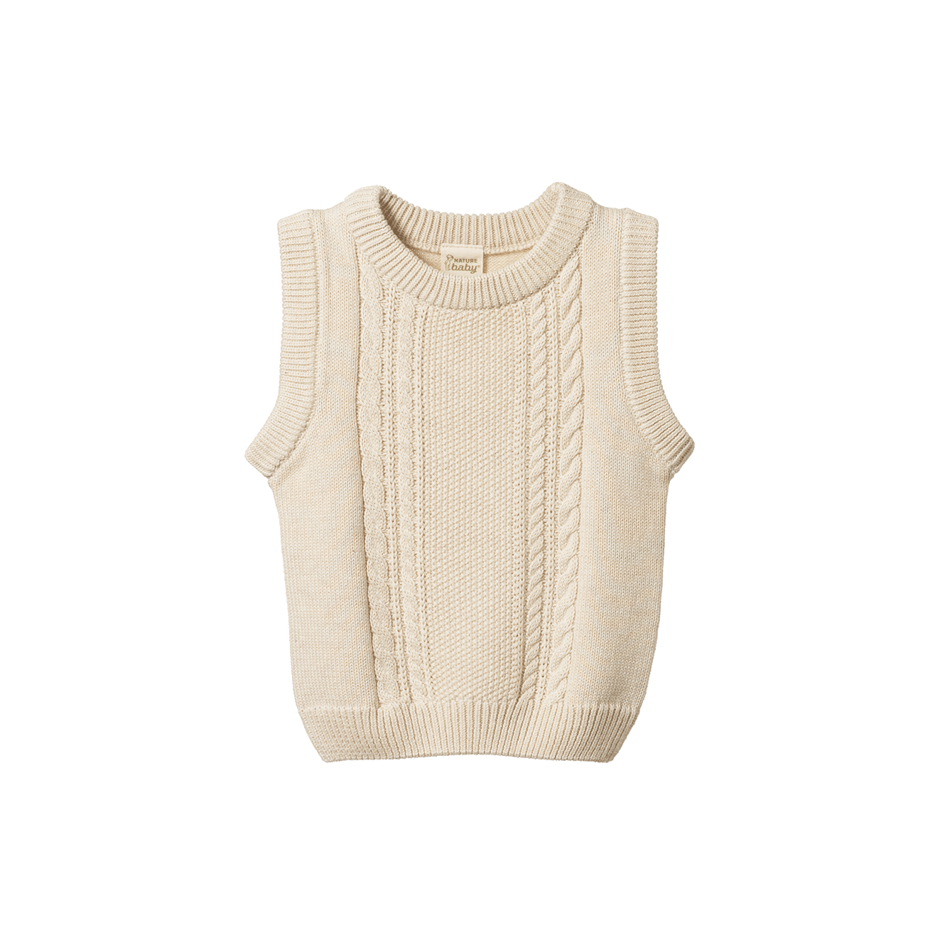 Walter Vest - Oatmeal Marl Cable Knit