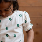 Bubbles Tee - Flora Natural Print