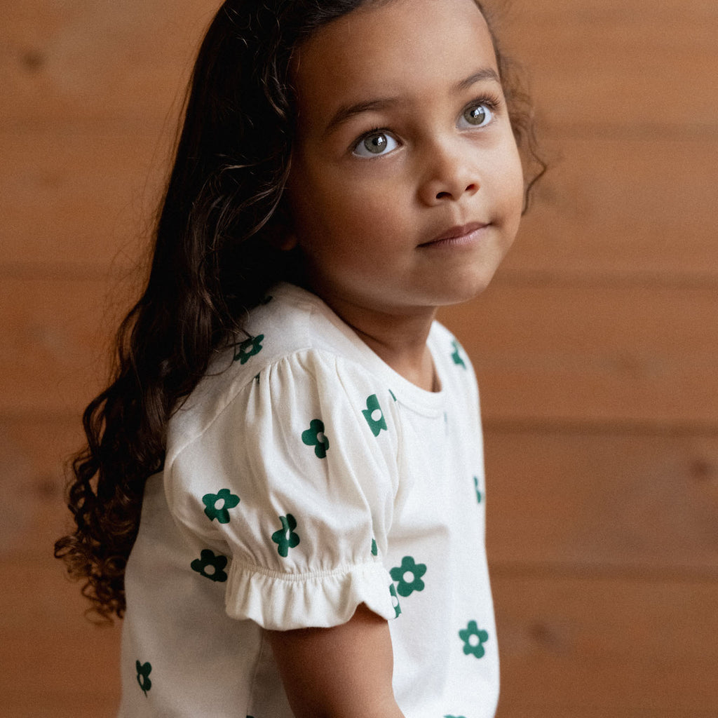 Nature Baby Bubbles Tee - Flora Natural Print