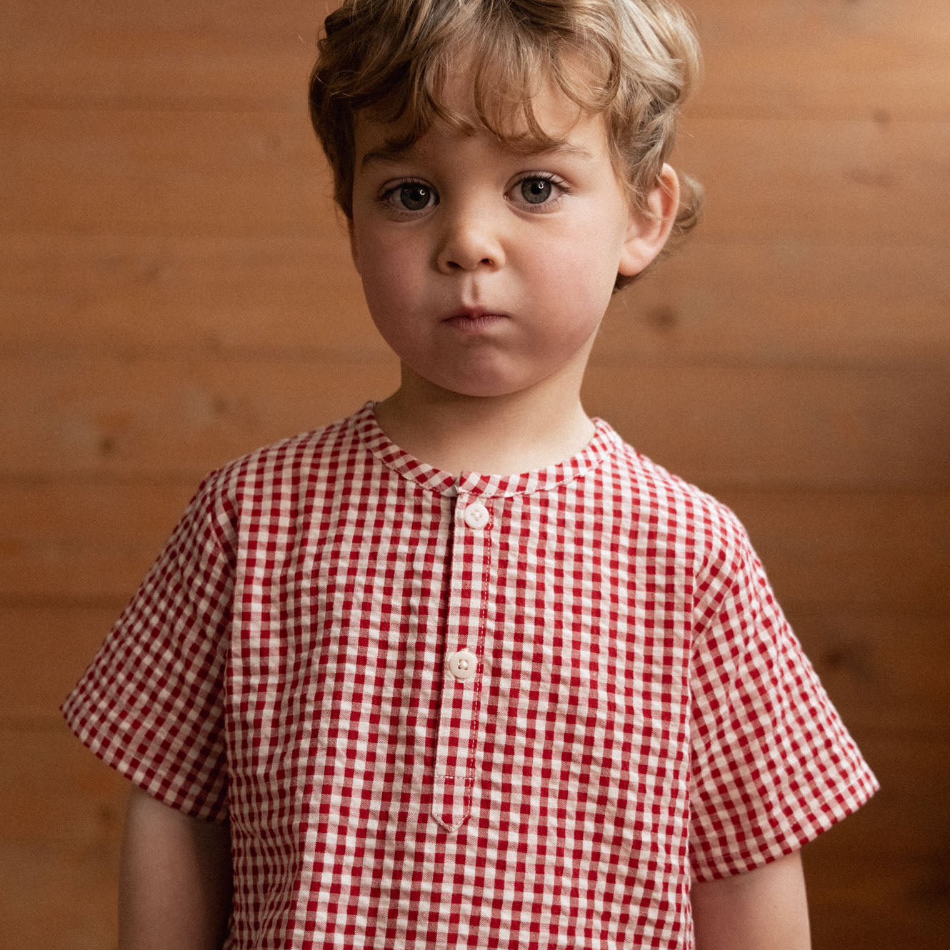 Nature Baby Caravan Shirt Gingham - Red Check