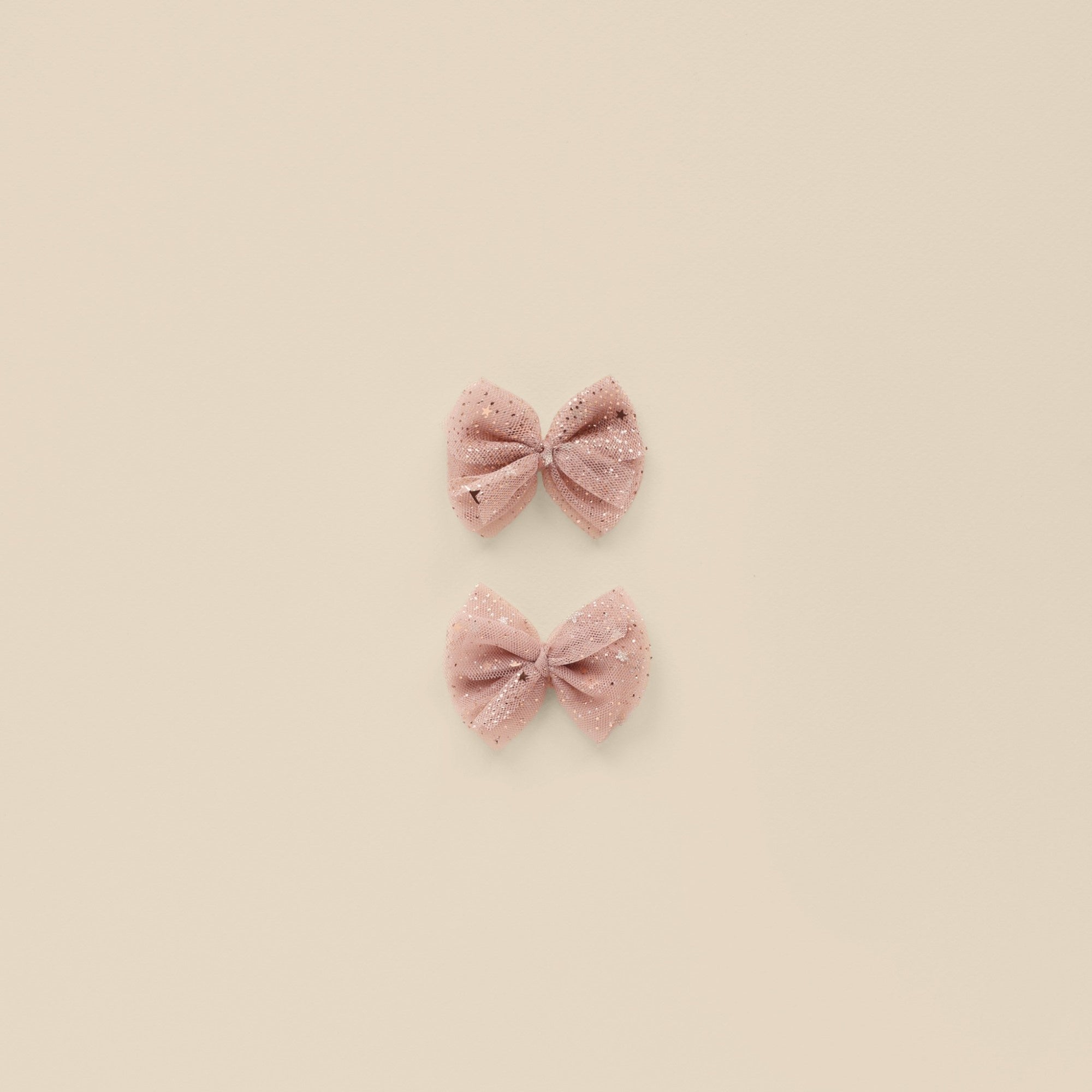 Nora Lee Flutter Tulle Clips - Rose Stars