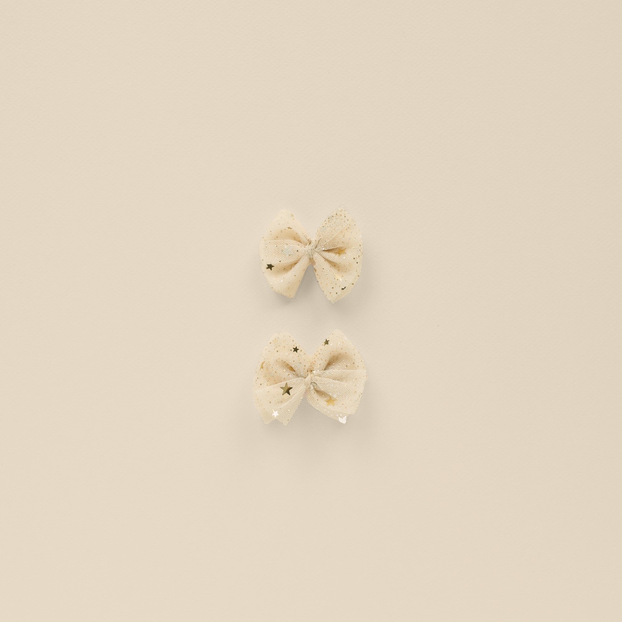 Nora Lee Flutter Tulle Clips - Champagne Stars