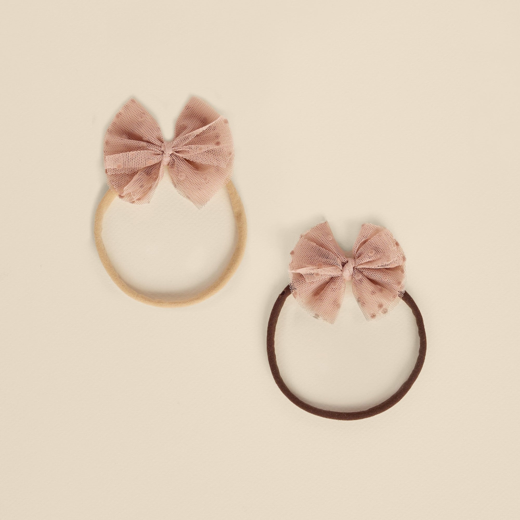 Nora Lee Flutter Tulle Headband - Dusty Rose