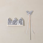 PRE-ORDER - Crown + Wand Silver Sequin