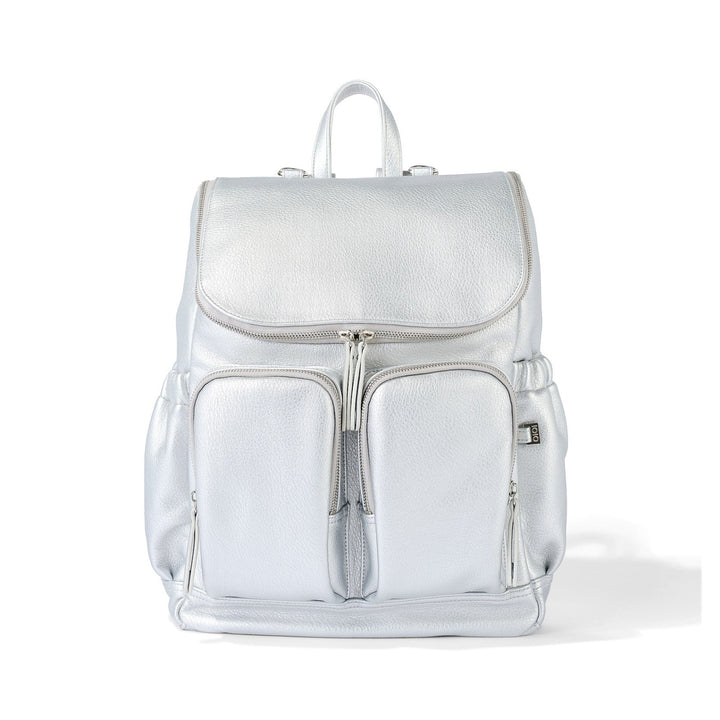 OiOi Nappy Backpack - Silver Dimple