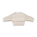 Organic Fringe Rib Knit Pull Over - Natural