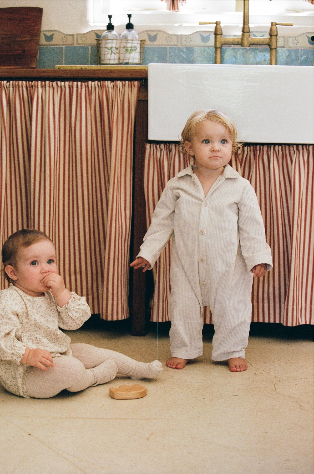 Walter Romper Cord - Ecru