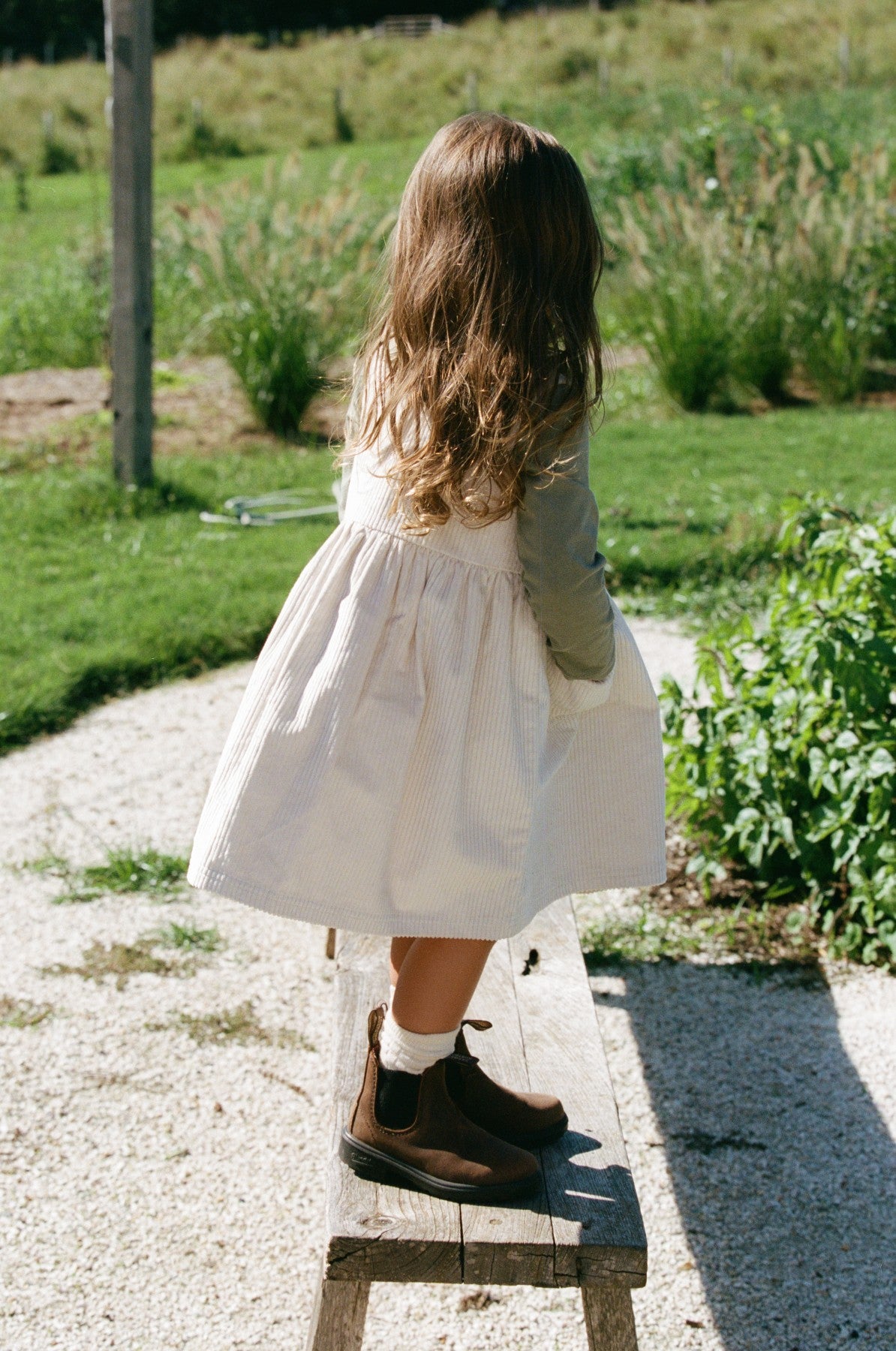 Willa Pinafore - Ecru