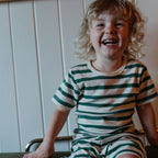 Shortie Pyjama Set - Peppermint Holiday Stripe