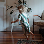 Shortie Pyjama Set - Peppermint Holiday Stripe
