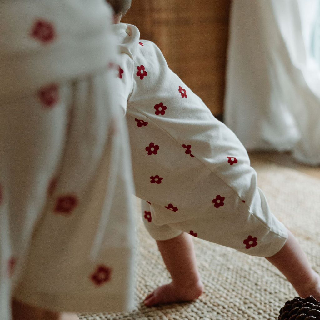 Nature Baby Summer Sleepy Suit - Flora Red Print