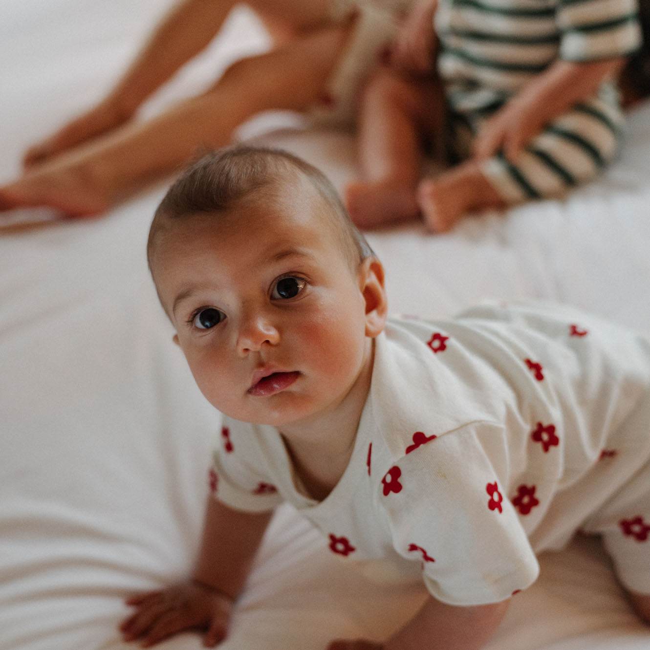 Nature Baby Summer Sleepy Suit - Flora Red Print