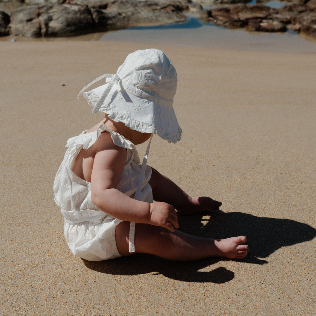 Nature Baby Plum Suit - Ivory Flora