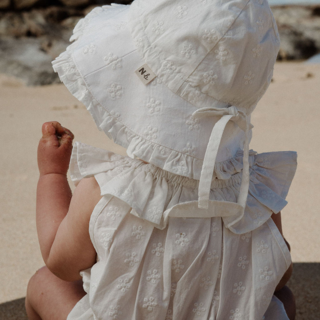 Nature Baby Plum Suit - Ivory Flora